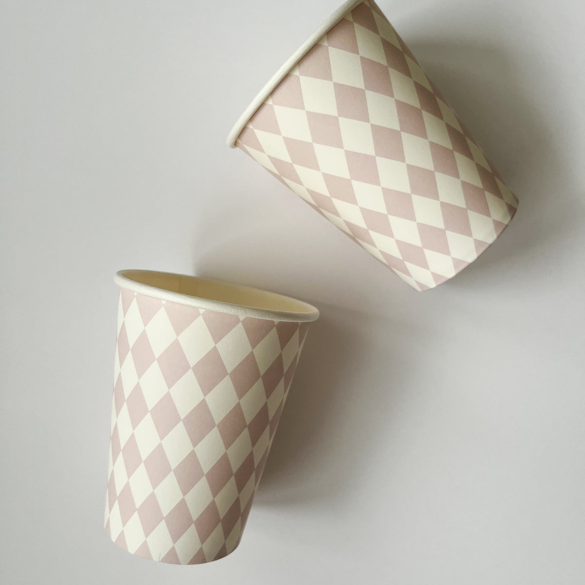 Pink Bavarian Checkered Cups (Set of 8) – Josi James