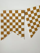 Yellow & White Flag Checkered Banners