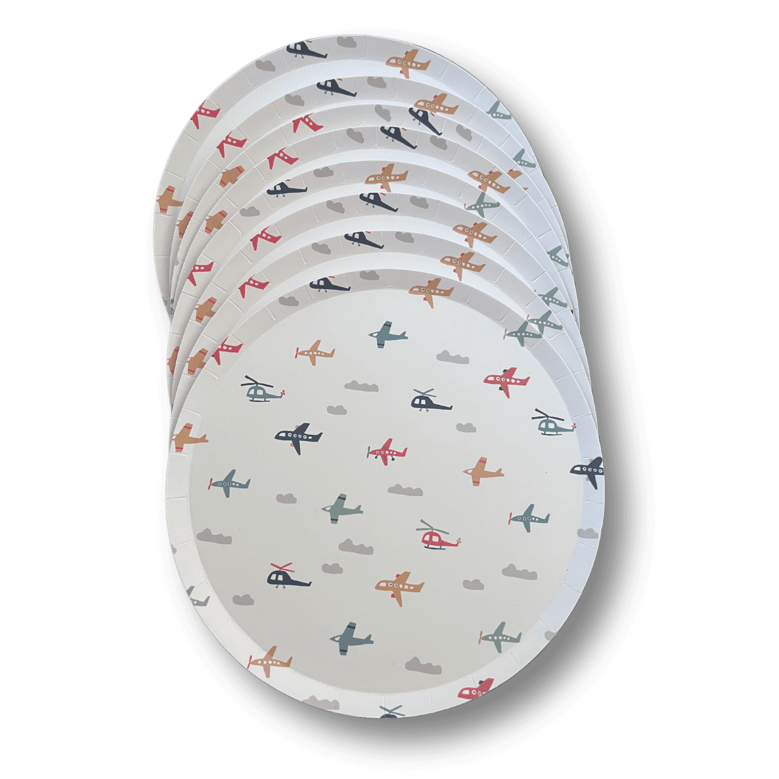 Airplane Dessert Paper Plate (8pcs) - Josi James - 7 Inch Plate