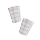 Baby Blue Gingham Cups (12pcs) - Josi James - Cups