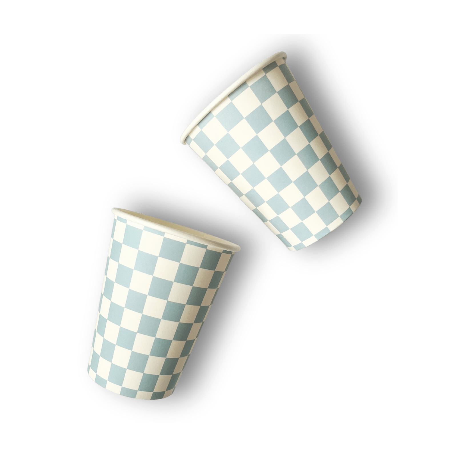 Blue Checkered Cups (Set of 8) - Josi James - Cups