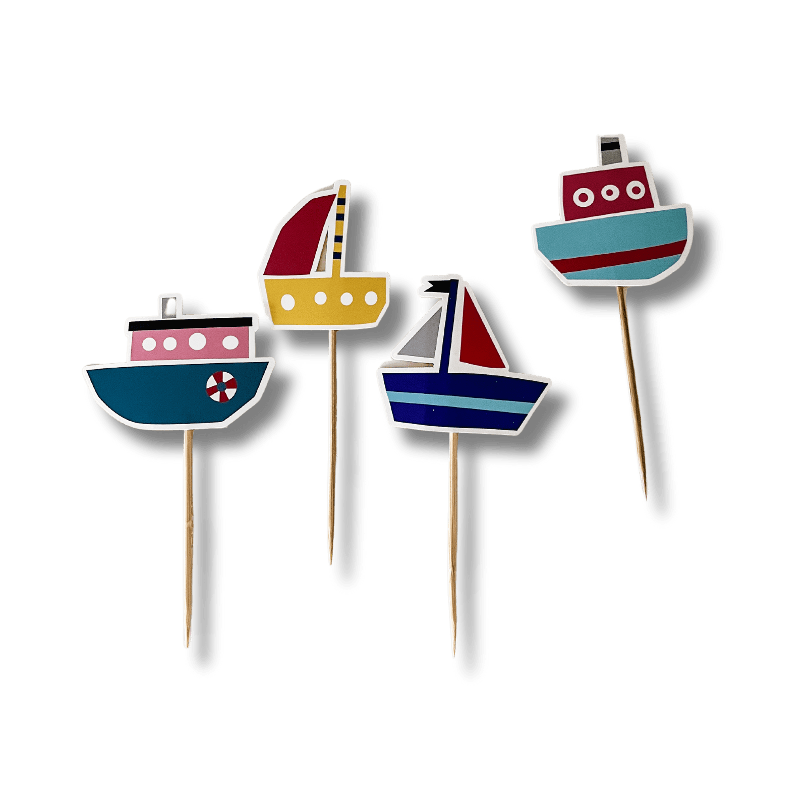 Boat Cupcake Toppers (8 Per Set) - Josi James - Cupcake Toppers