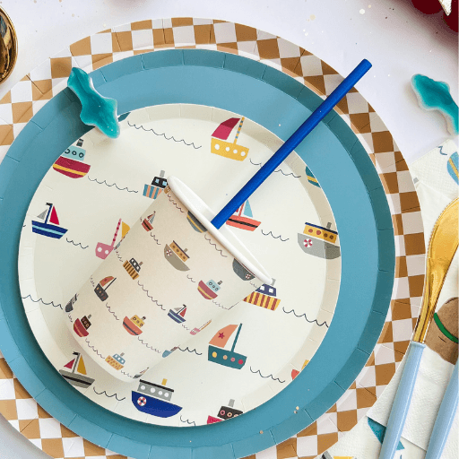 Boat Dessert Paper Plate (8pcs) - Josi James - 7 Inch Plate