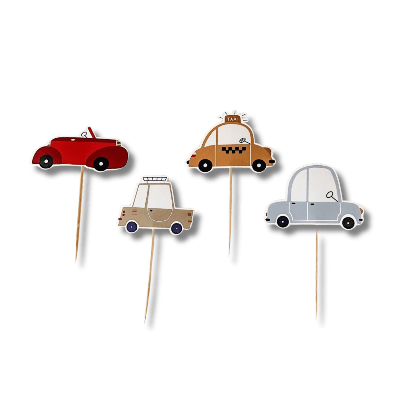 Car Cupcake Toppers (Set of 8) - Josi James - Cupcake Toppers