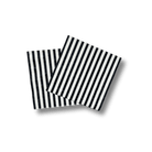 Classic Black & White Striped Disposable Paper Napkins (24pcs) - Josi James - Small Napkins