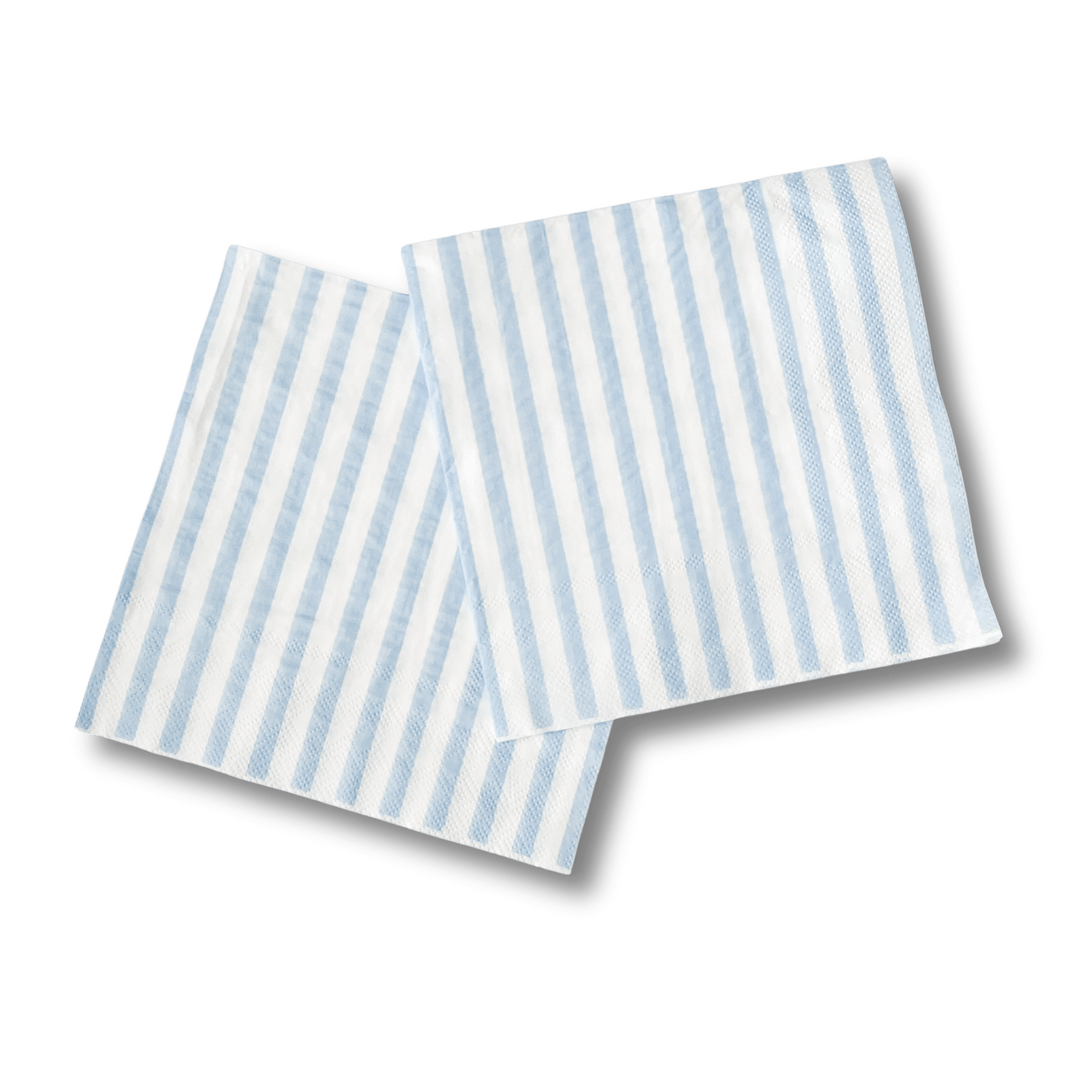 Classic Stripe Baby Blue Large Disposable Paper Napkins (16pcs) - Josi James - Large Napkins