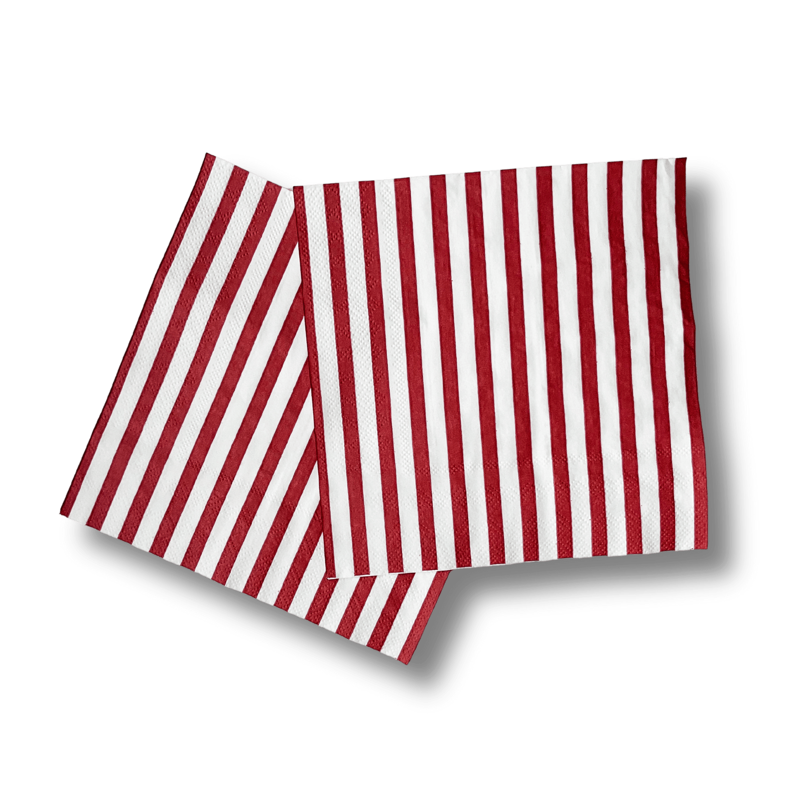 Classic Stripe Red Large Disposable Paper Napkins (16pcs) - Josi James - Large Napkins