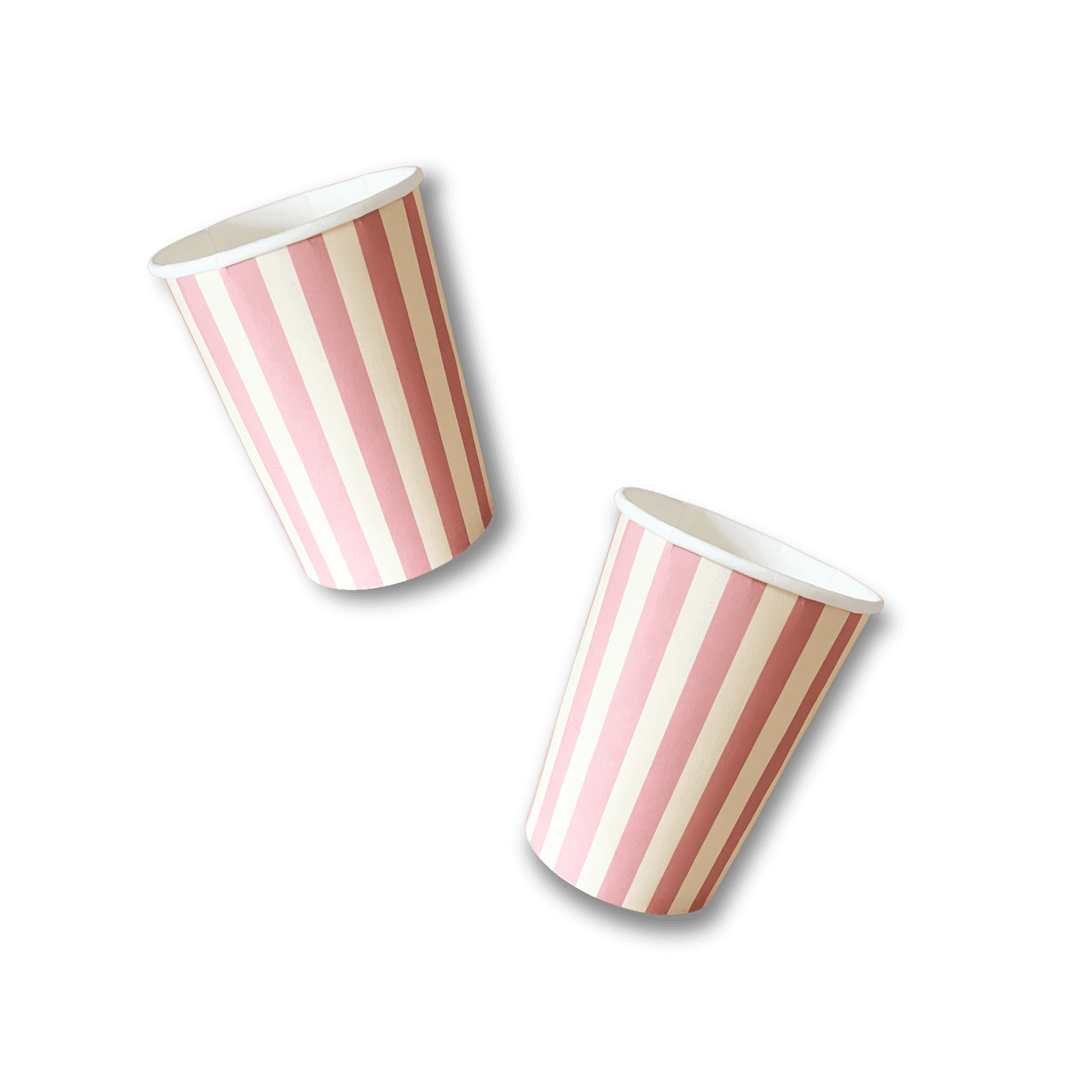 Cream & Pink Striped Cups - Josi James - Cups