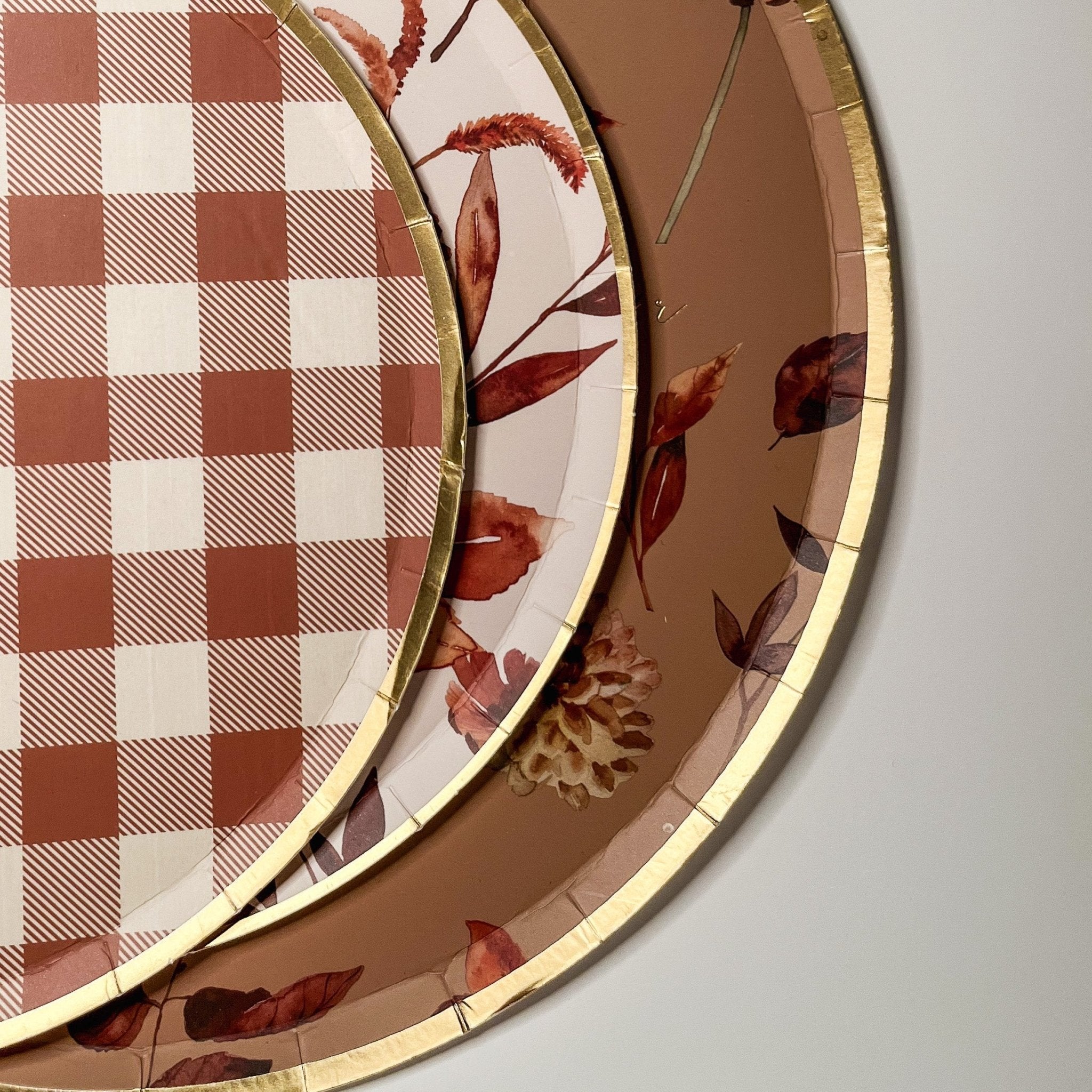 Fall Leaf Dinner Paper Plate (8pcs) - Josi James - 9 Inch Plate