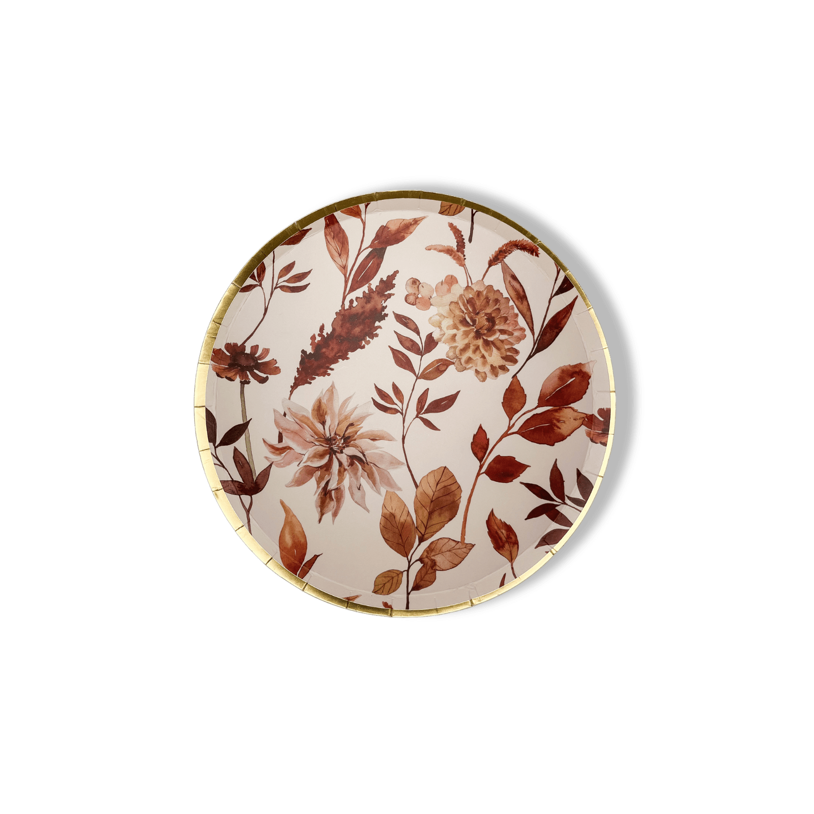 Fall Leaf Small Paper Plate (8pcs) - Josi James - 7 Inch Plate