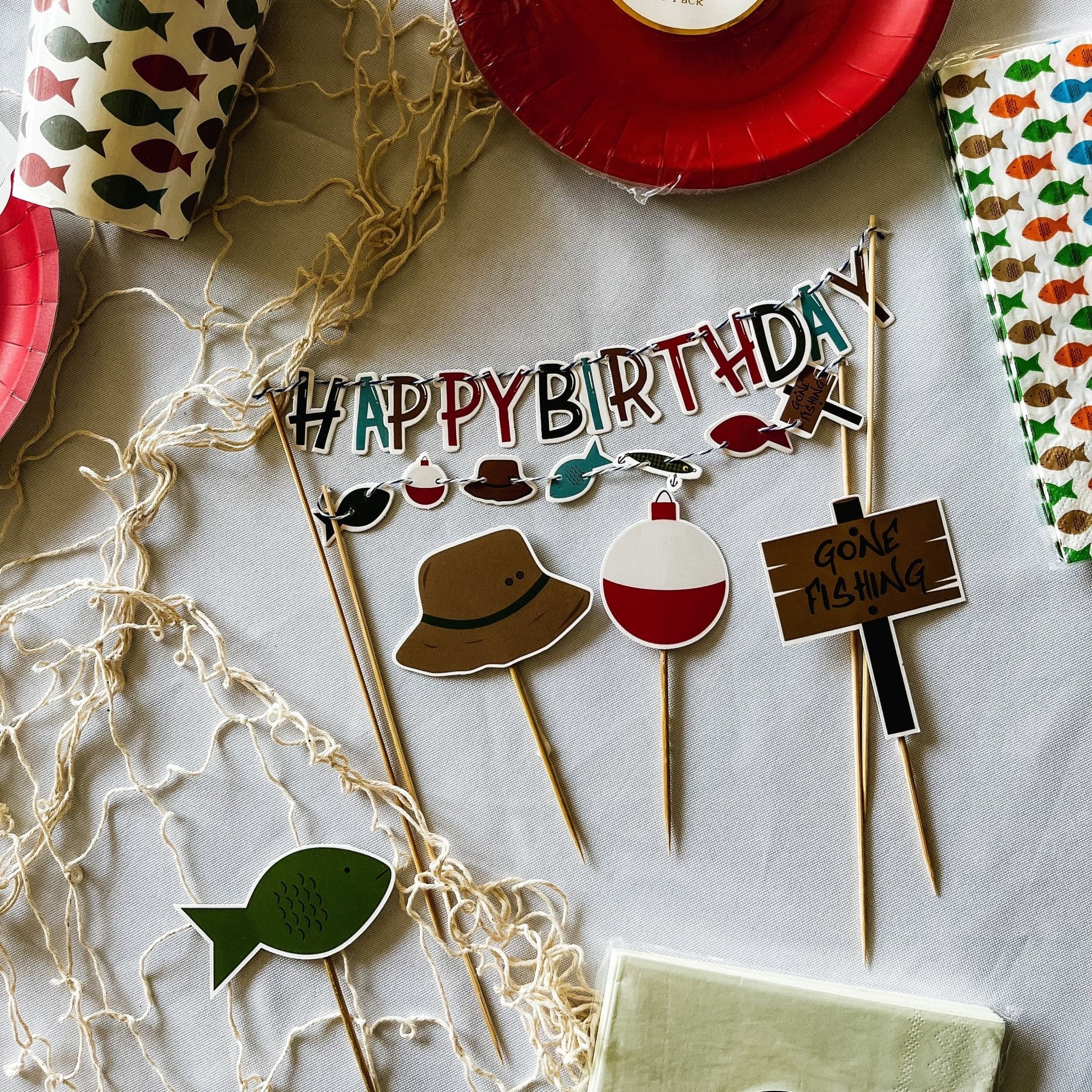 Fishing Cupcake Toppers - Josi James - Toppers