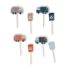 Garbage Truck Toppers (8 Count) - Josi James - Cupcake Toppers