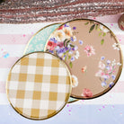 Gold Matte Plaid Paper Dessert Plate (8pcs) - Josi James - 9 Inch Plate