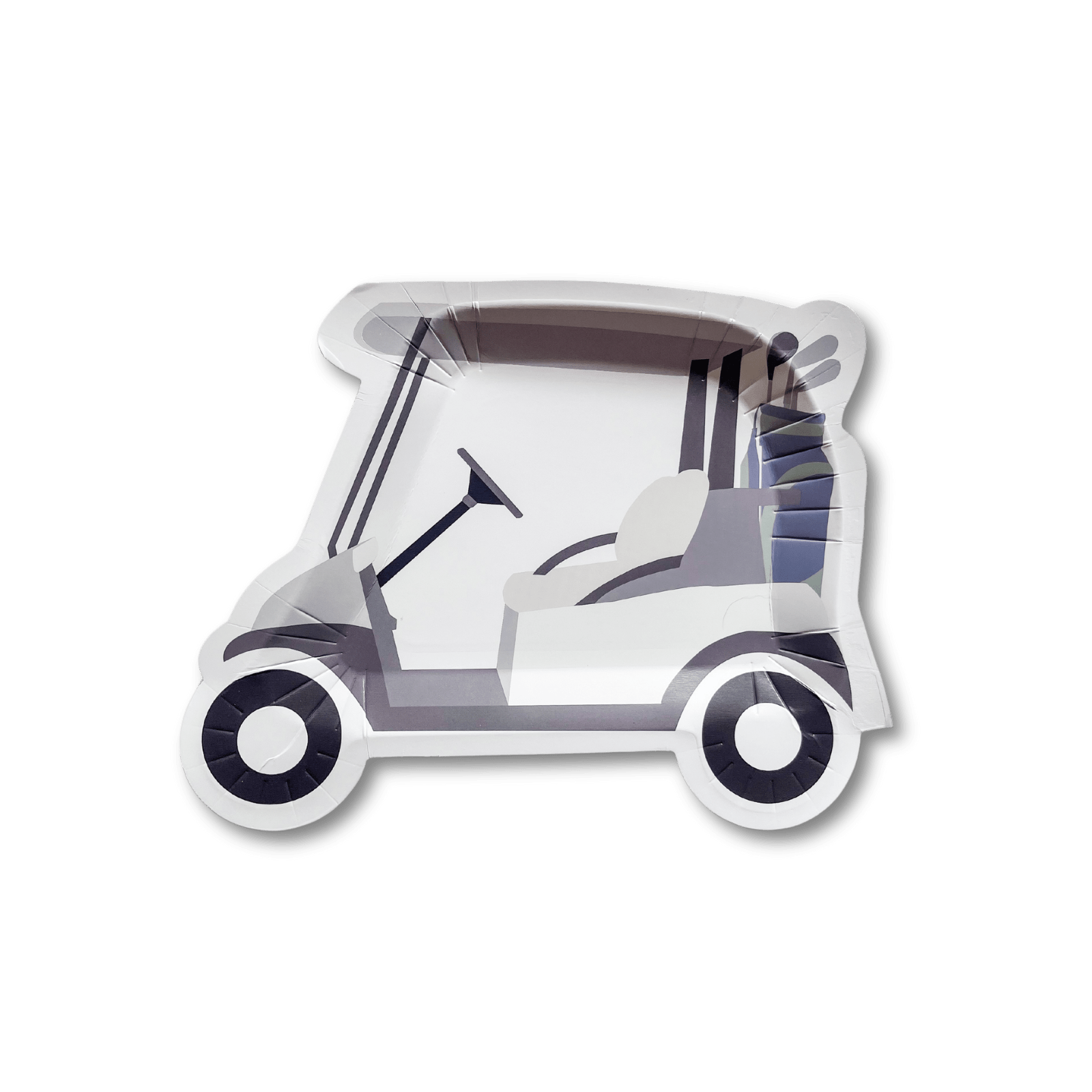 Golf Cart Paper Party Plates - Josi James - Die Cut Plate