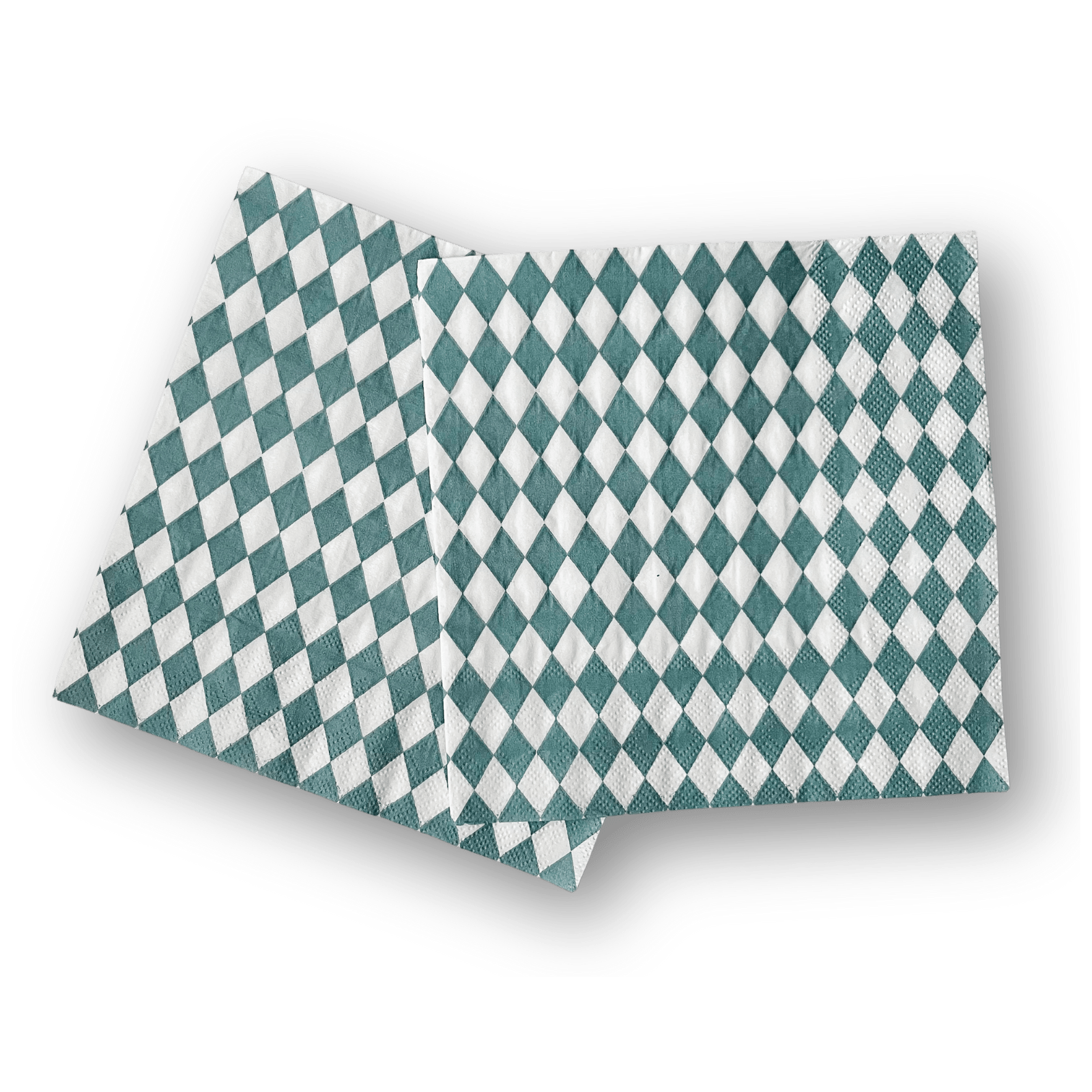 Green Bavarian Check Large Disposable Paper Napkins (16pcs) - Josi James - Large Napkins