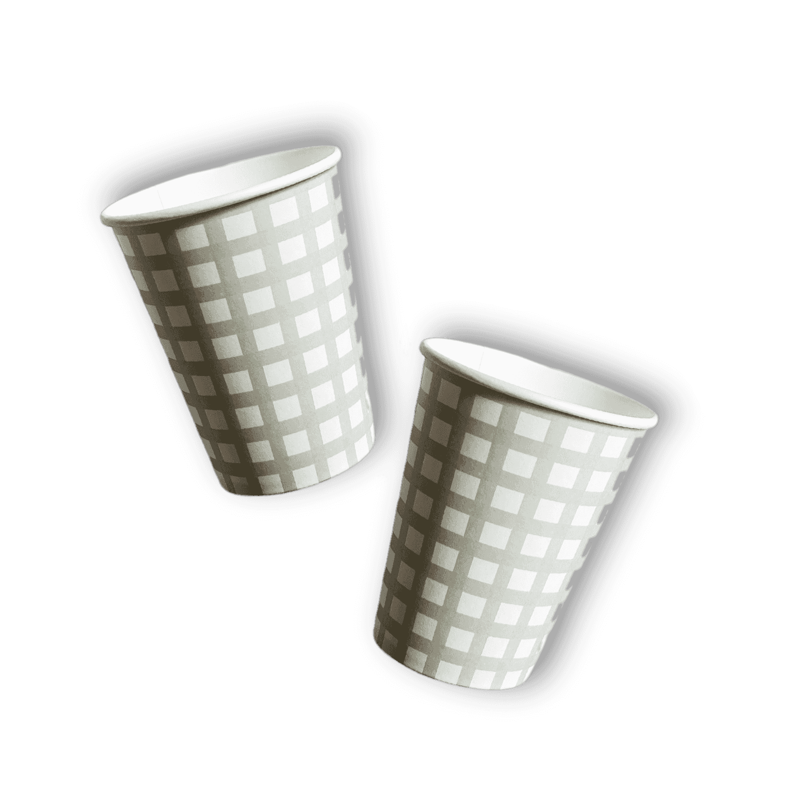 Green Gingham Cups (12pcs) - Josi James - Cups