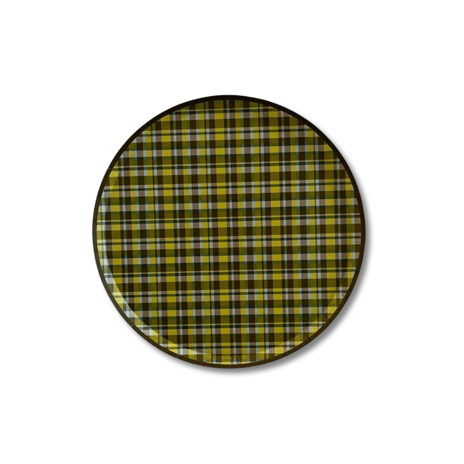 Green Plaid Dessert Party Plate (8pcs) - Josi James - 7 Inch Plate