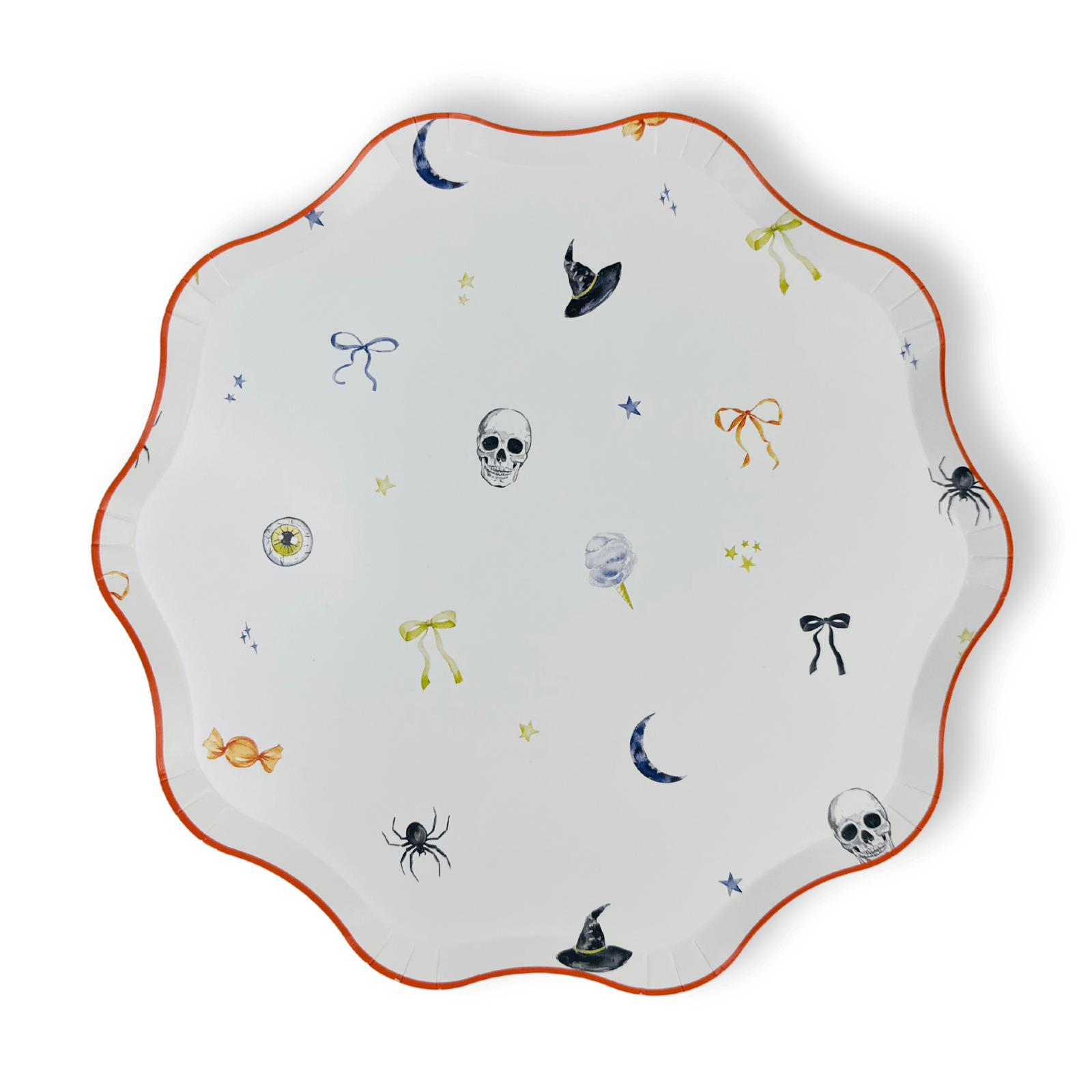 Halloween Patterned Paper Party Plate (12 Per Pack) - Josi James - 10.5 Inch Plate