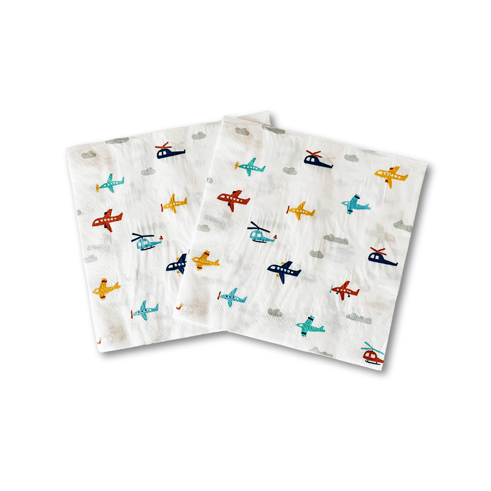 Large Airplane Disposable Paper Napkins (24pcs) - Josi James - Large Napkins