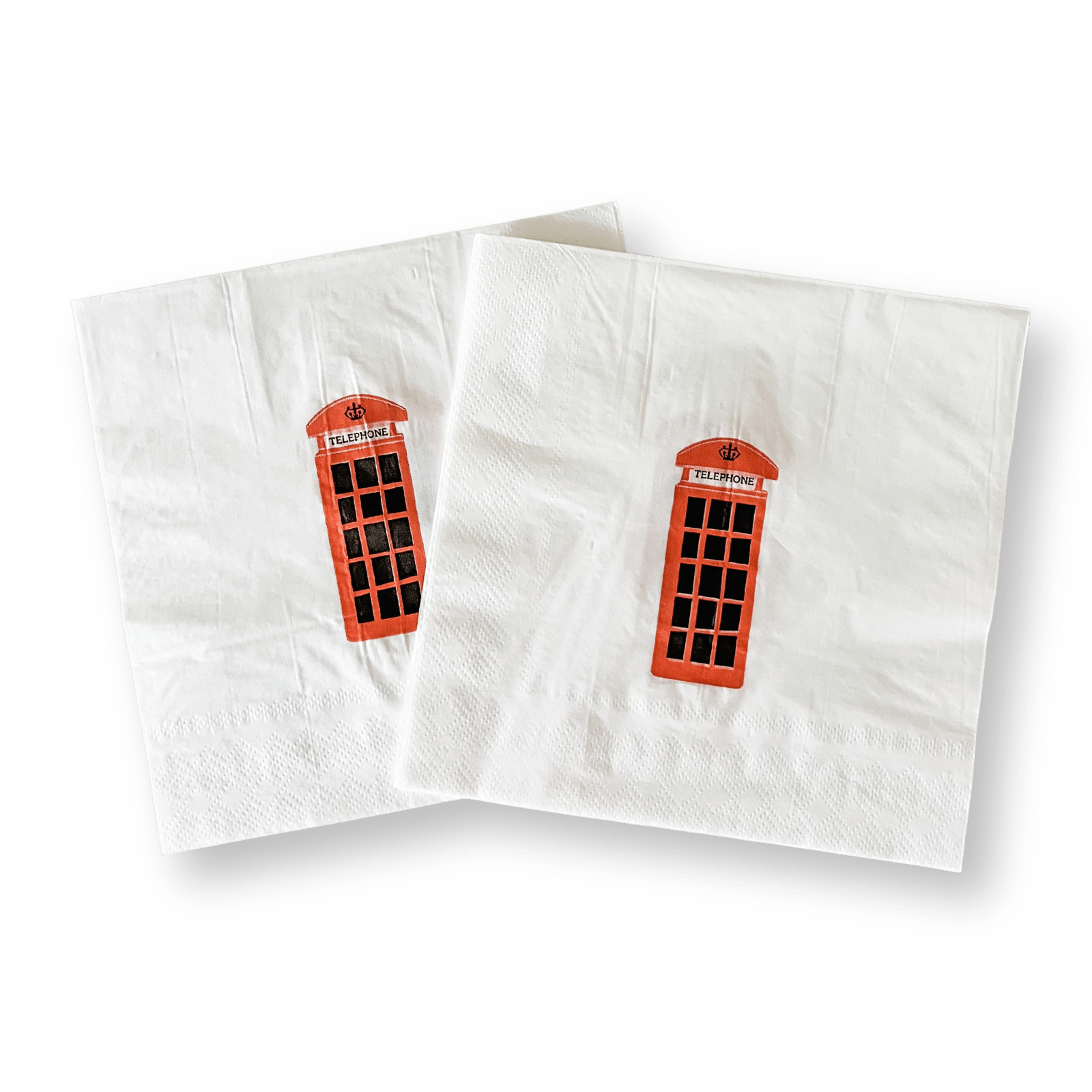 London Telephone Booth Large Paper Napkins (16pcs) - Josi James - Large Napkins