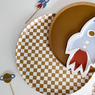 Mini Space Rocketship Dessert Plate (8pcs) - Josi James - Die Cut Plate