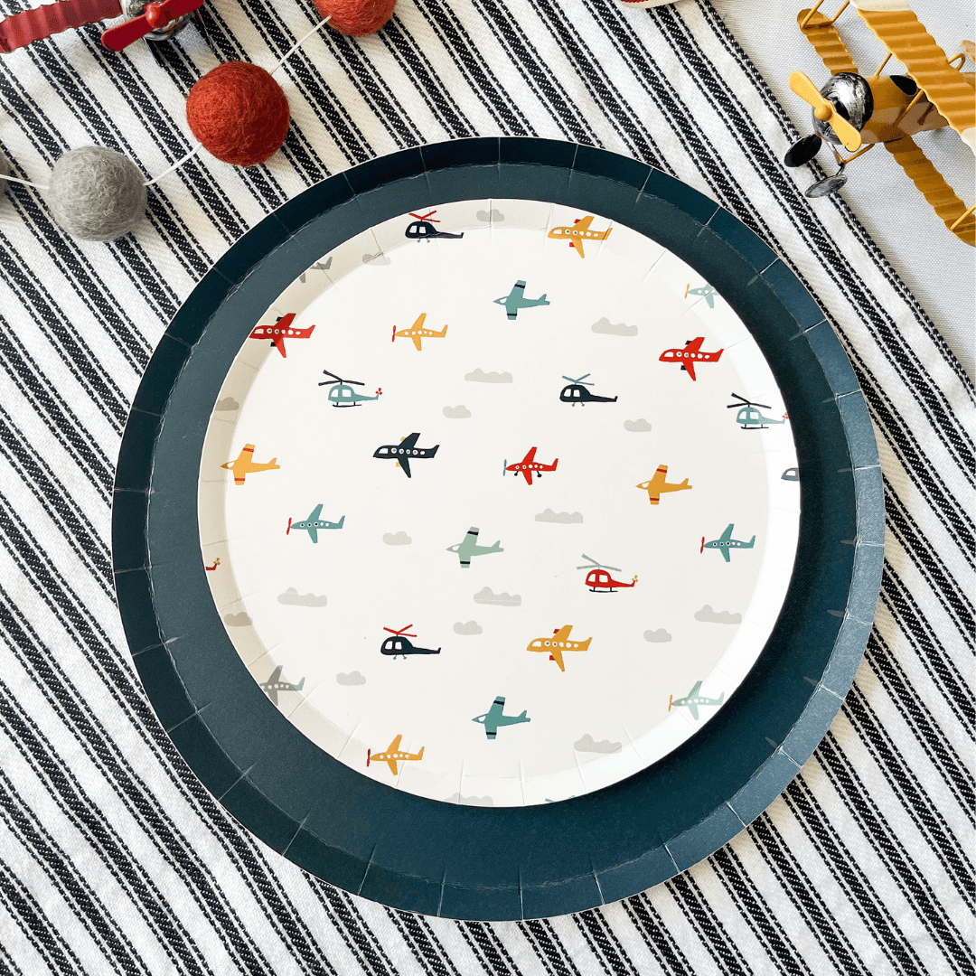 Navy Paper Party Plate (8pcs) - Josi James - 9 Inch Plate