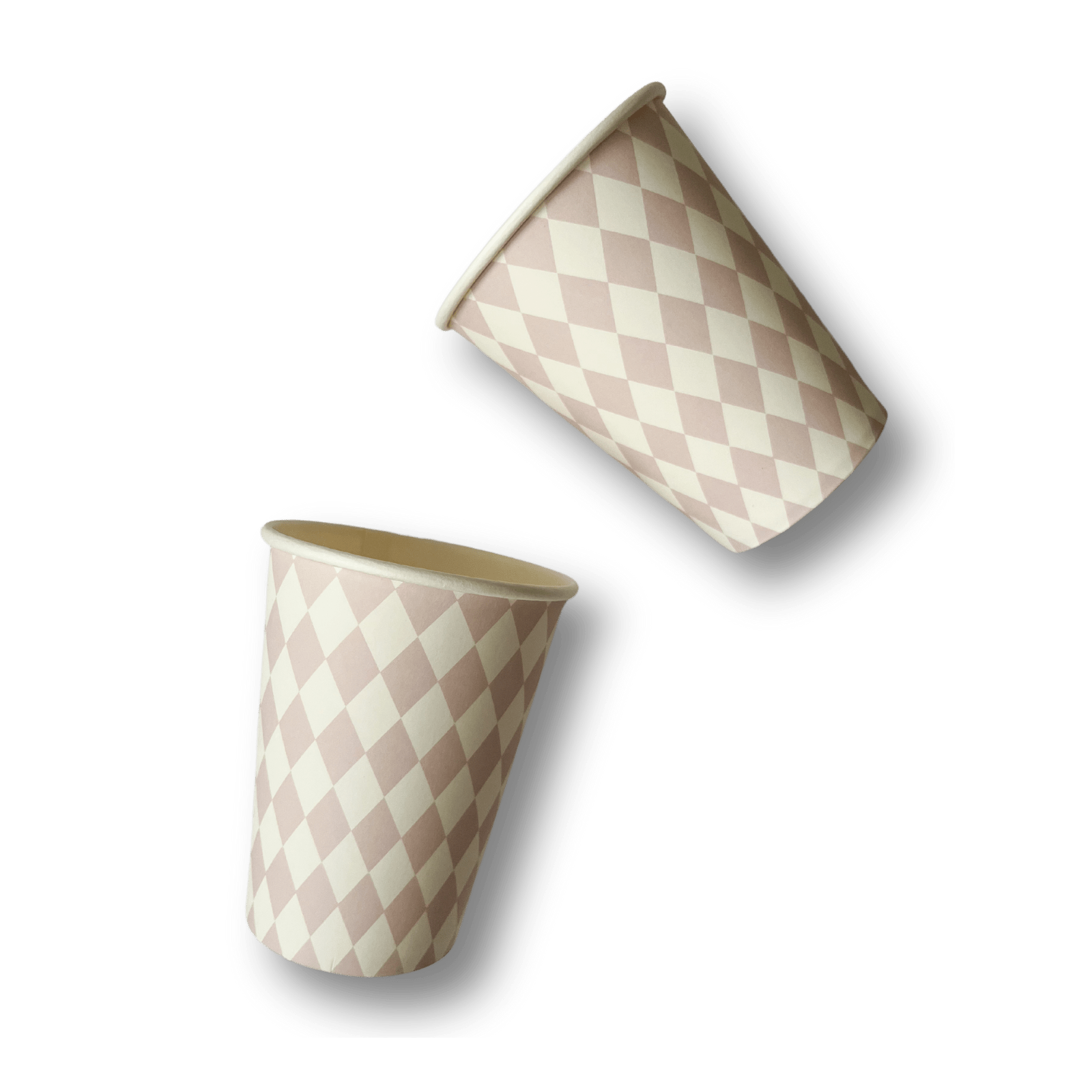 Pink Bavarian Checkered Cups (8pcs) - Josi James - Cups