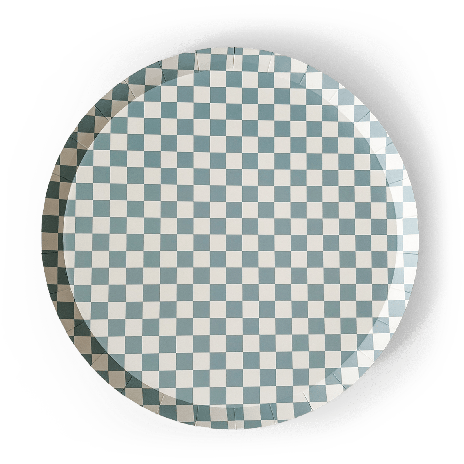 Premium Checkered Blue Plate (8pcs) - Josi James - 10.5 Inch Plate