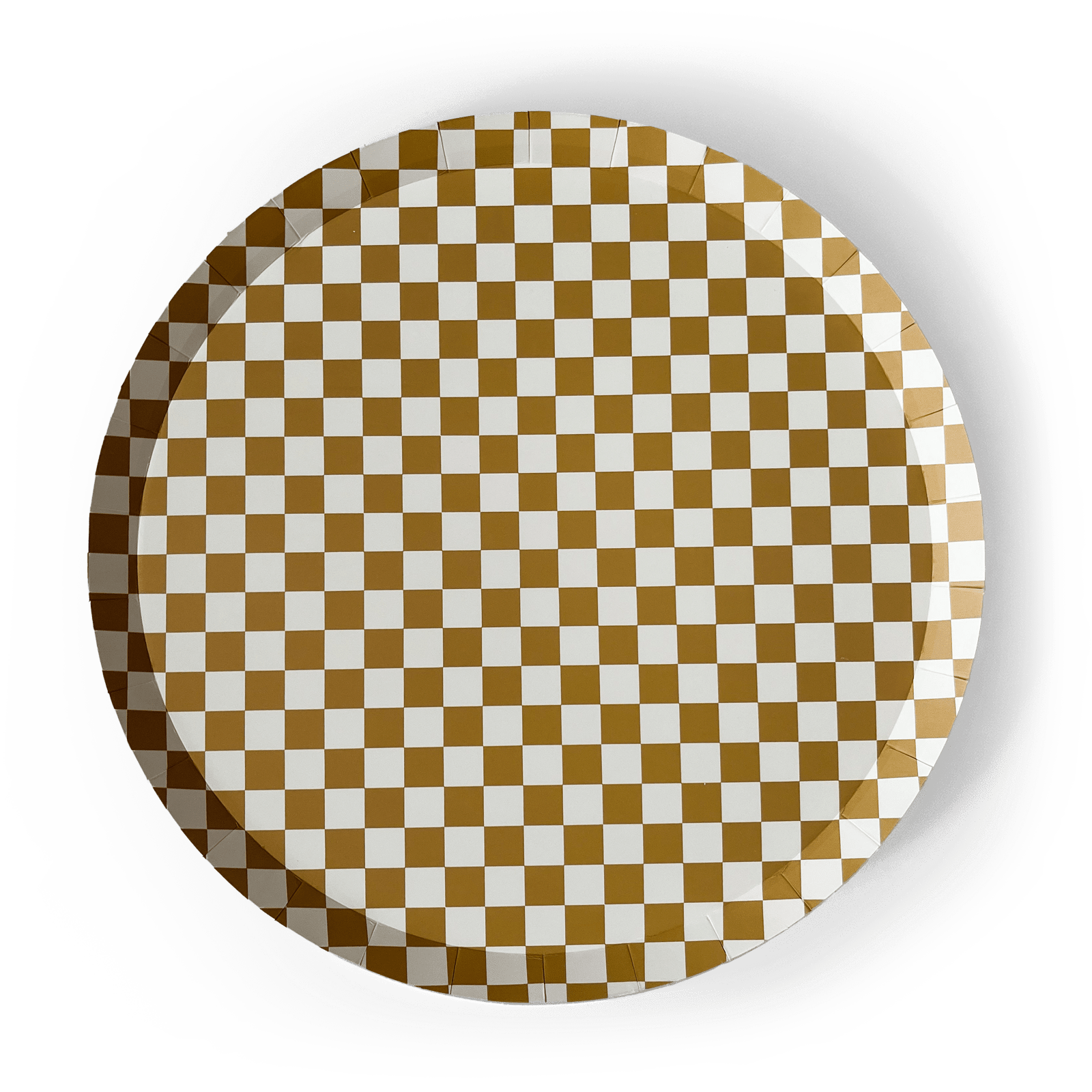 Premium Checkered Gold Matte Plate (8pcs) - Josi James - 10.5 Inch Plate