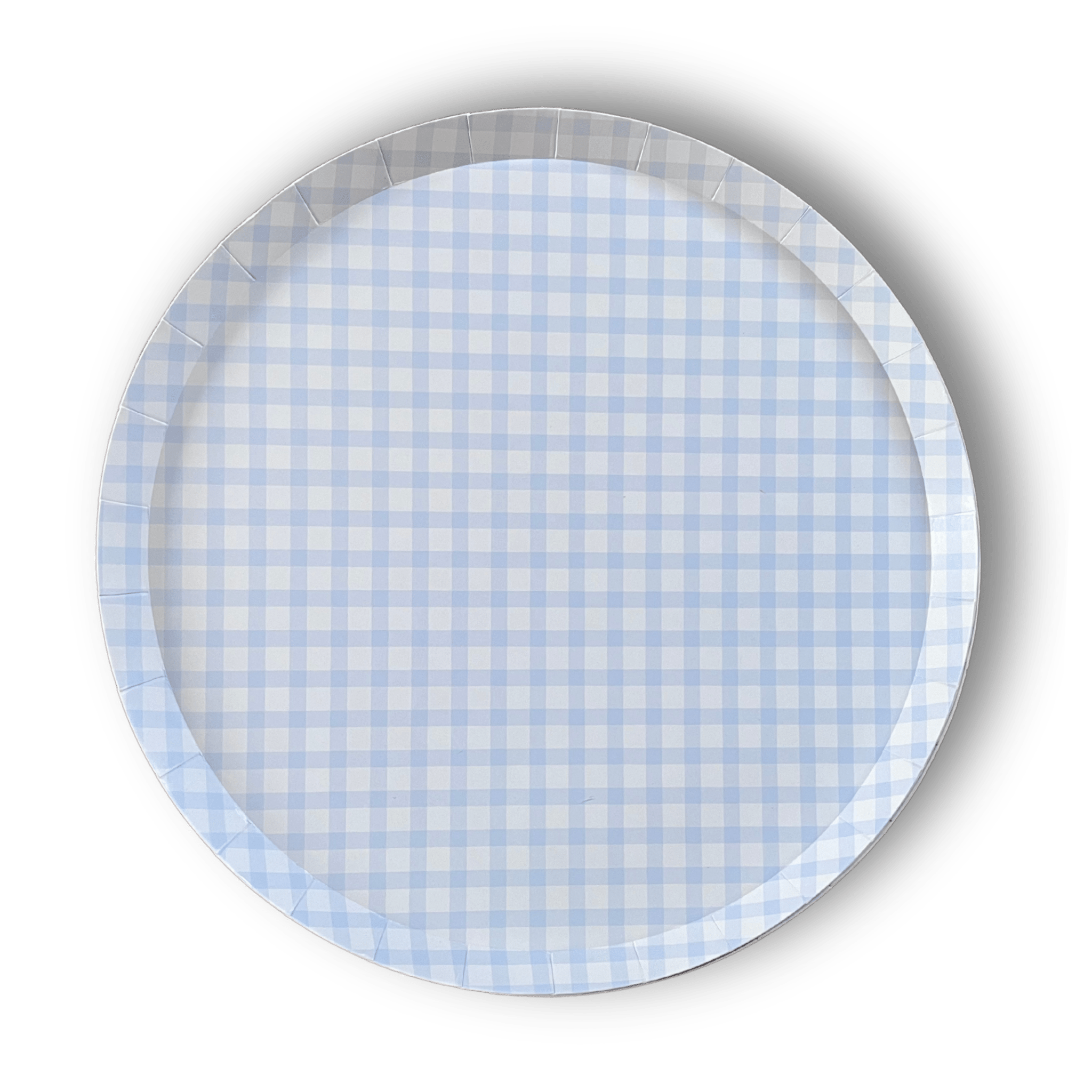 Premium Gingham Baby Blue Plate (12pcs) - Josi James - 10.5 Inch Plate