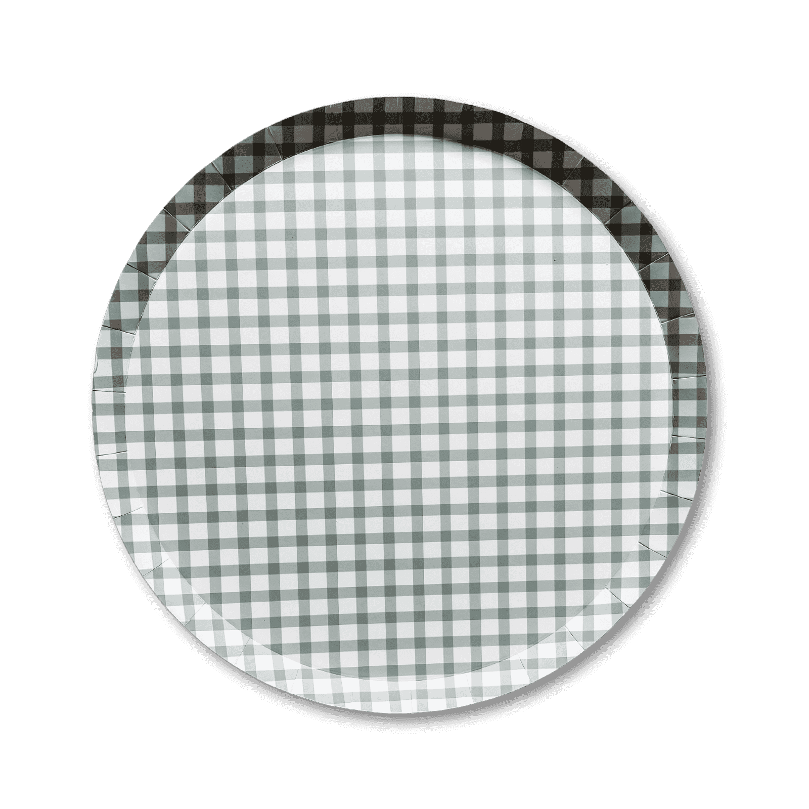 Premium Gingham Green Plate (12pcs) - Josi James - 10.5 Inch Plate