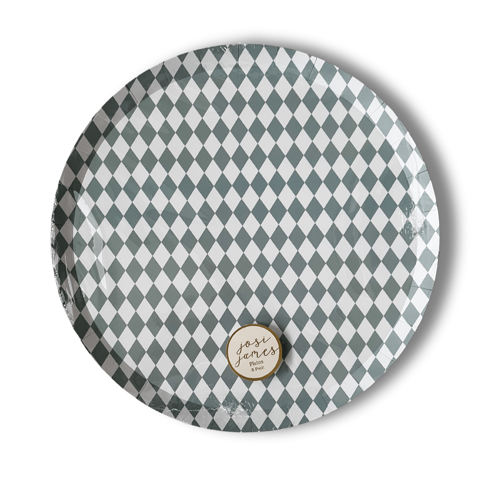 Premium Green Bavarian Check Paper Plate (8pcs) - Josi James - 10.5 Inch Plate