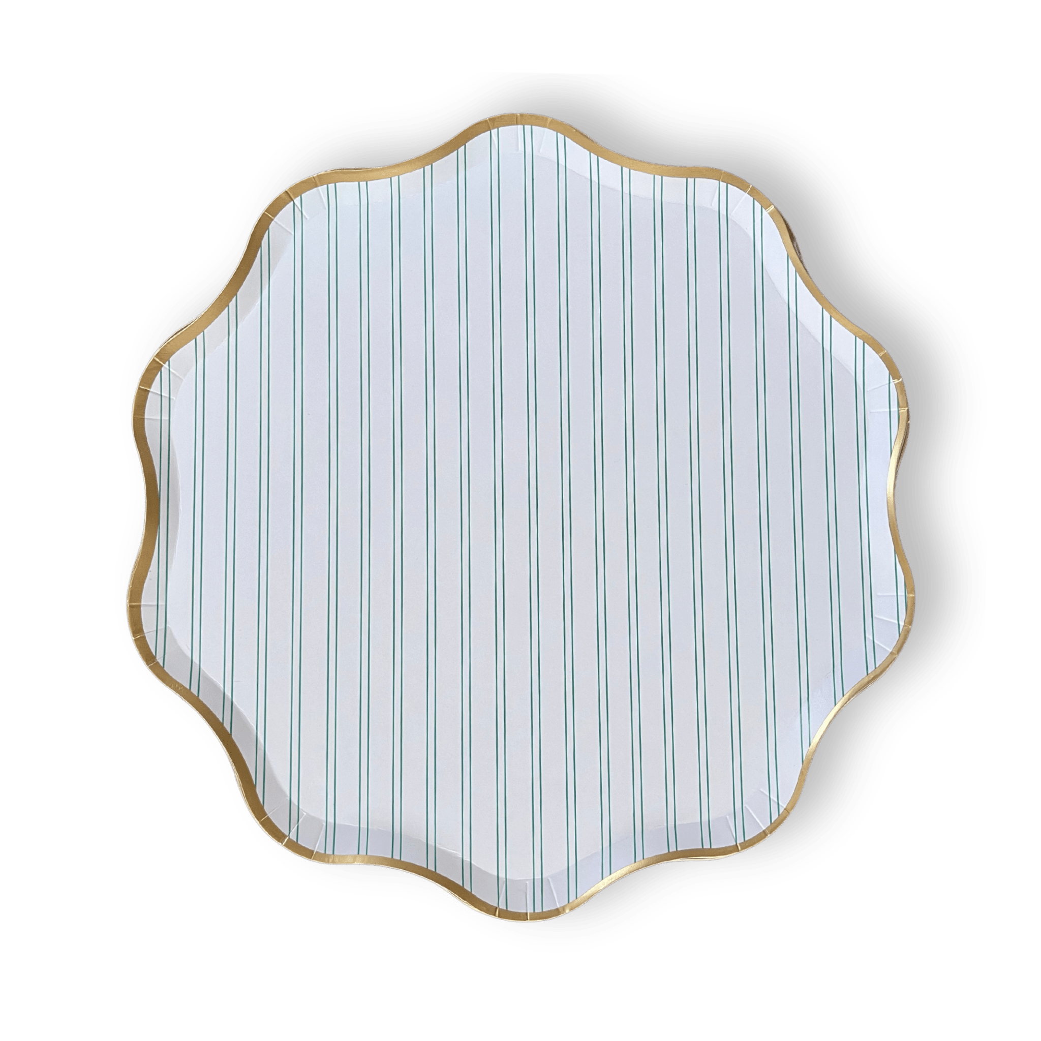 Premium Green Striped Plate (12pcs) - Josi James - 10.5 Inch Plate