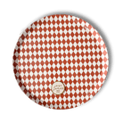 Premium Orange Bavarian Check Plate, (8pcs) - Josi James - 10.5 Inch Plate