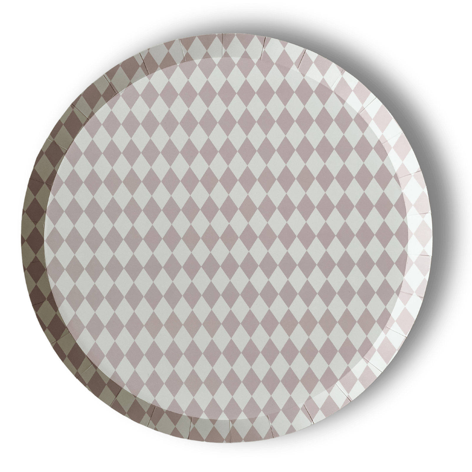 Premium Pink Bavarian Check Paper Party Plate (8pcs) - Josi James - 10.5 Inch Plate