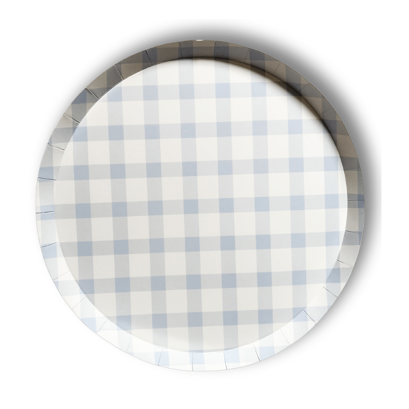 Premium Plaid Baby Blue Plate (12pcs) - Josi James - 10.5 Inch Plate