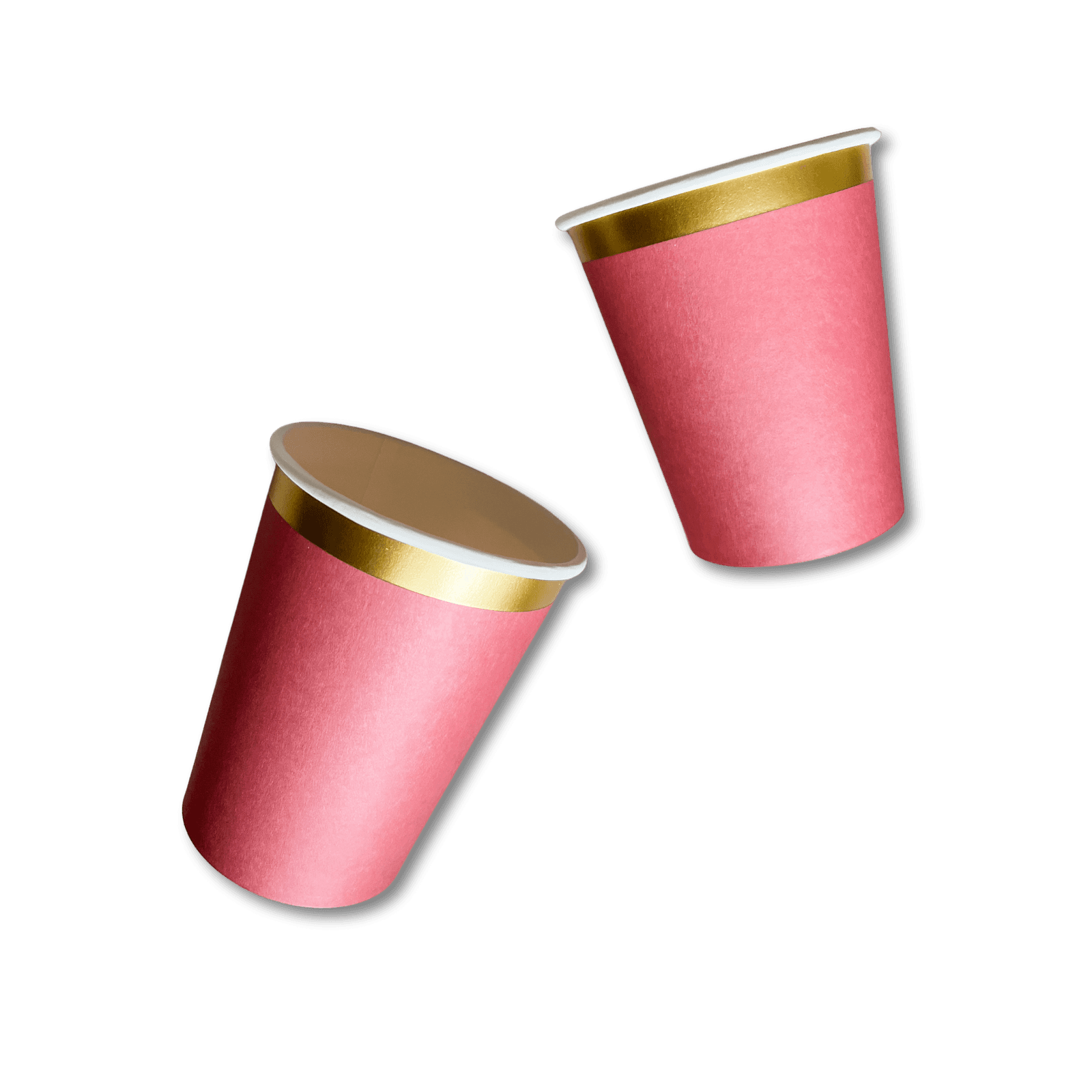 Red Cups with Gold Trim, 8 Pack - Josi James - 