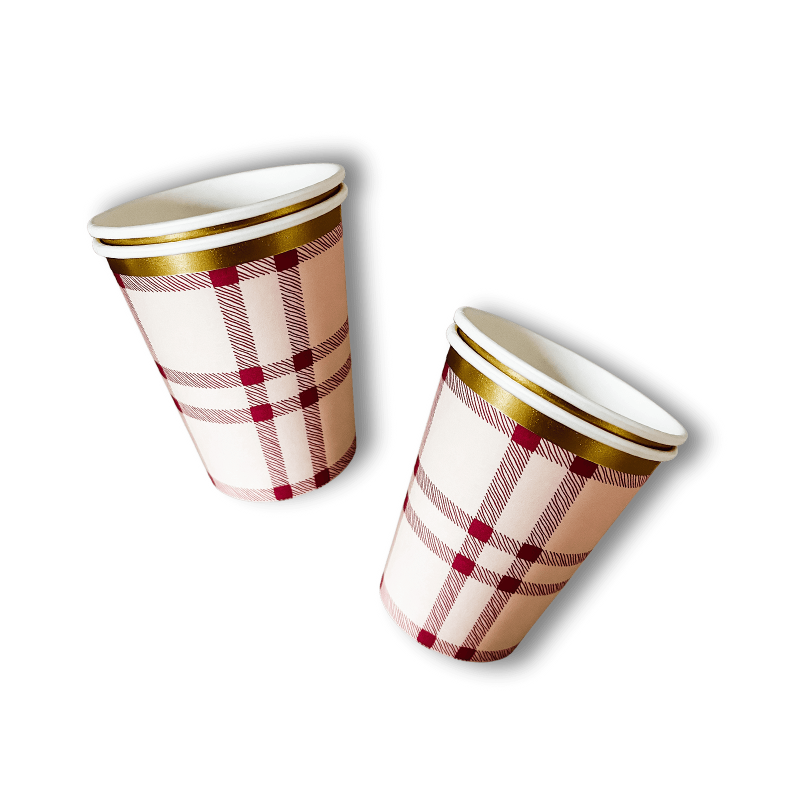 Red Plaid Cups - Josi James - Cups