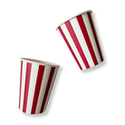 Red & White Striped Cups (8pcs) - Josi James - Cups