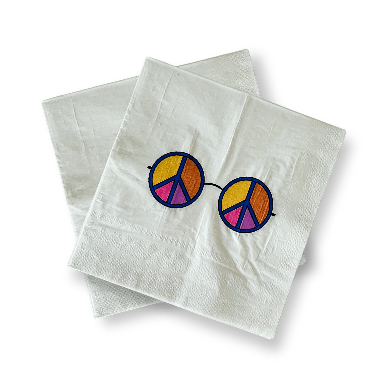 Retro Groovy Large Disposable Paper Napkins (16pcs) - Josi James - Large Napkins