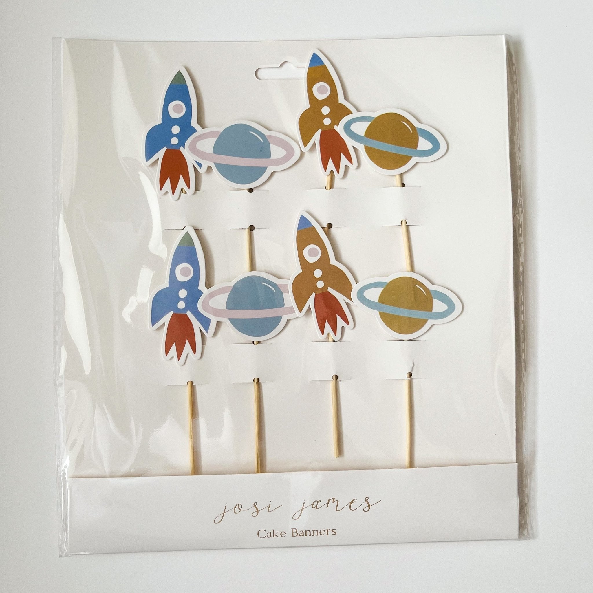 Rocketship Toppers (8pcs) - Josi James - Cupcake Toppers