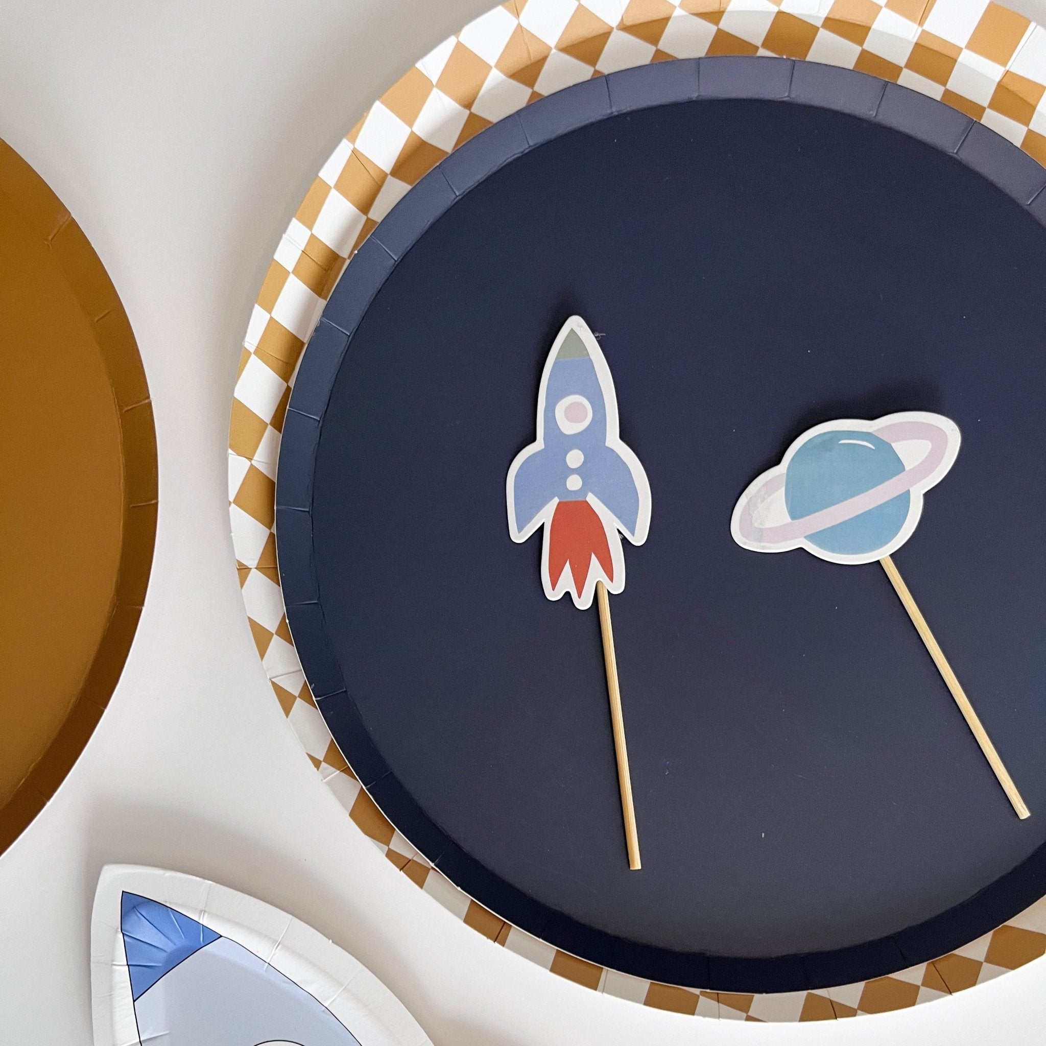 Rocketship Toppers (8pcs) - Josi James - Cupcake Toppers