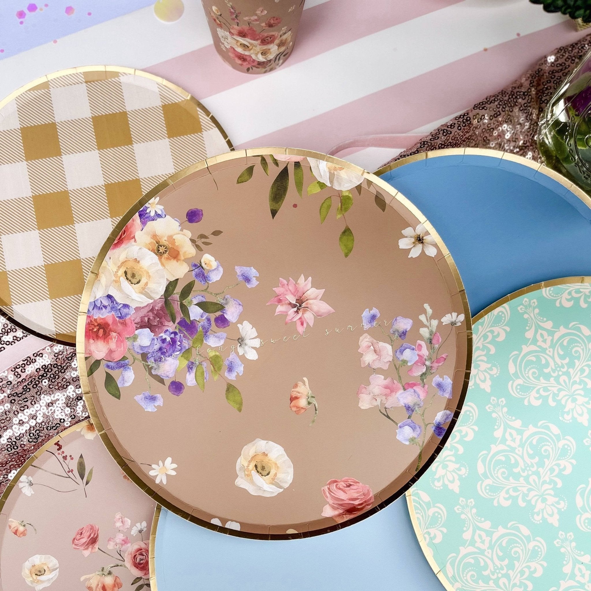 Summer Floral Plate (8pcs) - Josi James - 9 Inch Plate