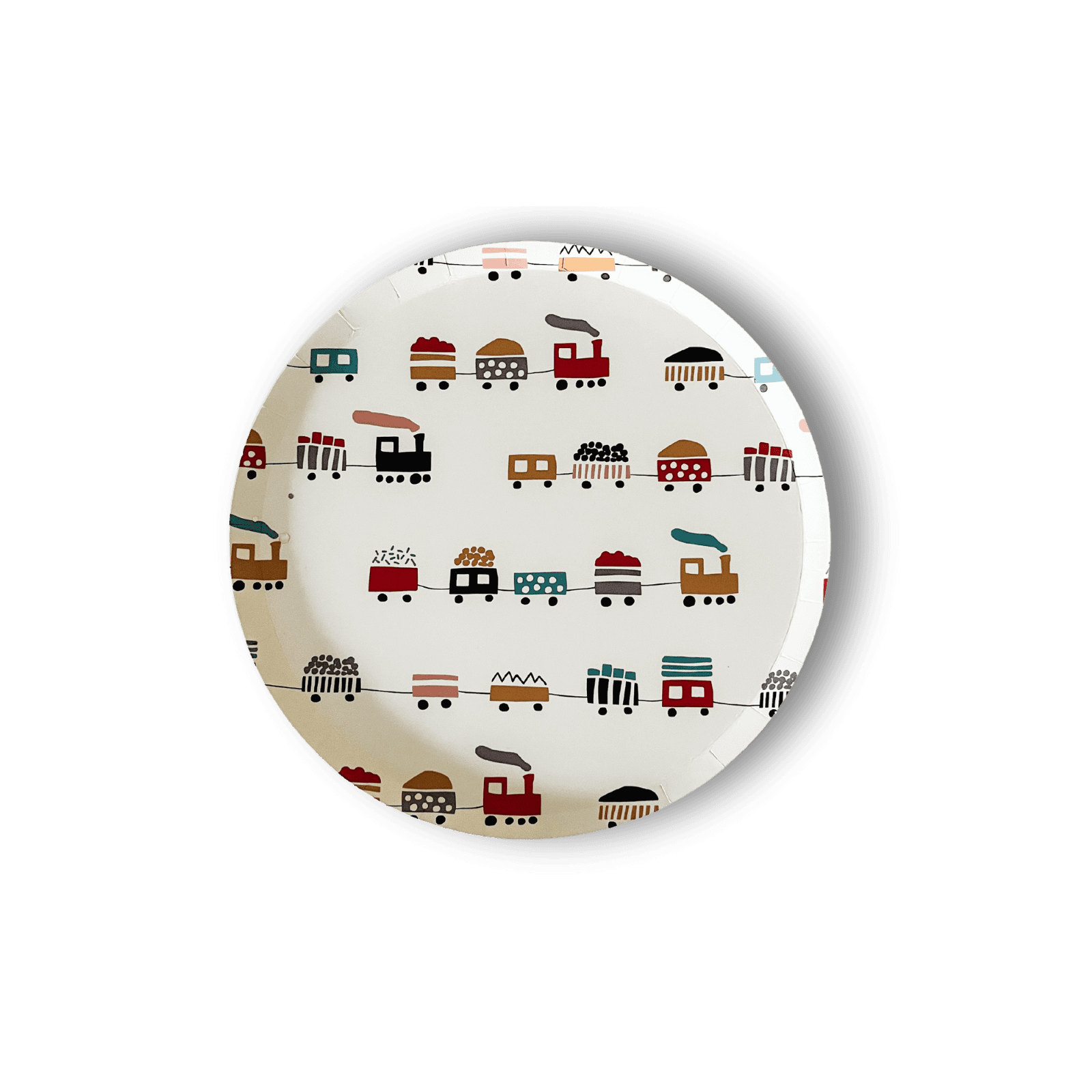 Train Dessert Plates (8pcs) - Josi James - 7 Inch Plate