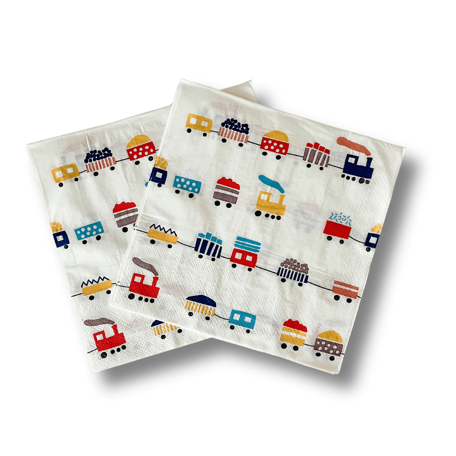 Train Large Disposable Paper Napkins (24pcs) - Josi James - Large Napkins