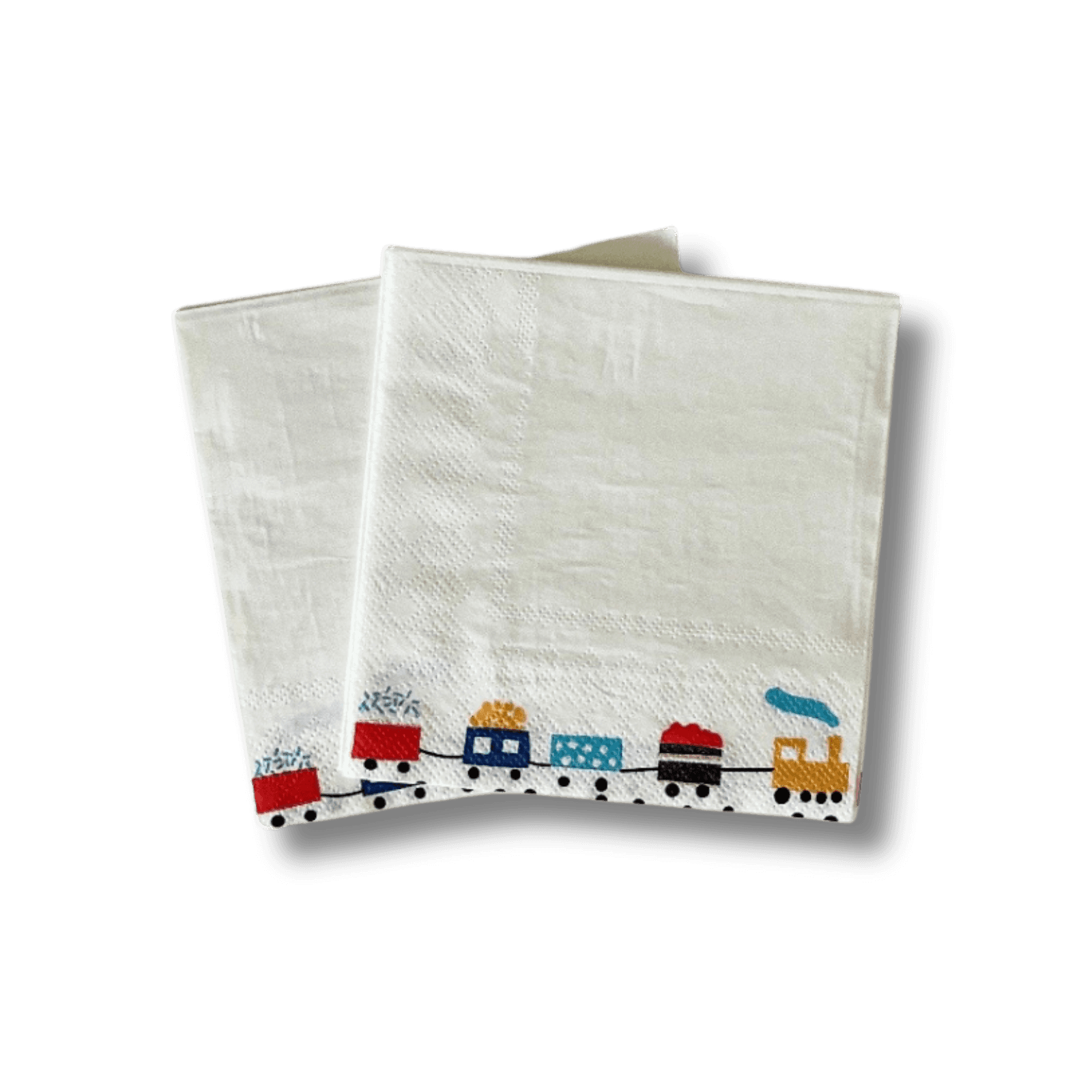 Train Small Disposable Paper Napkins (16pcs) - Josi James - Small Napkins