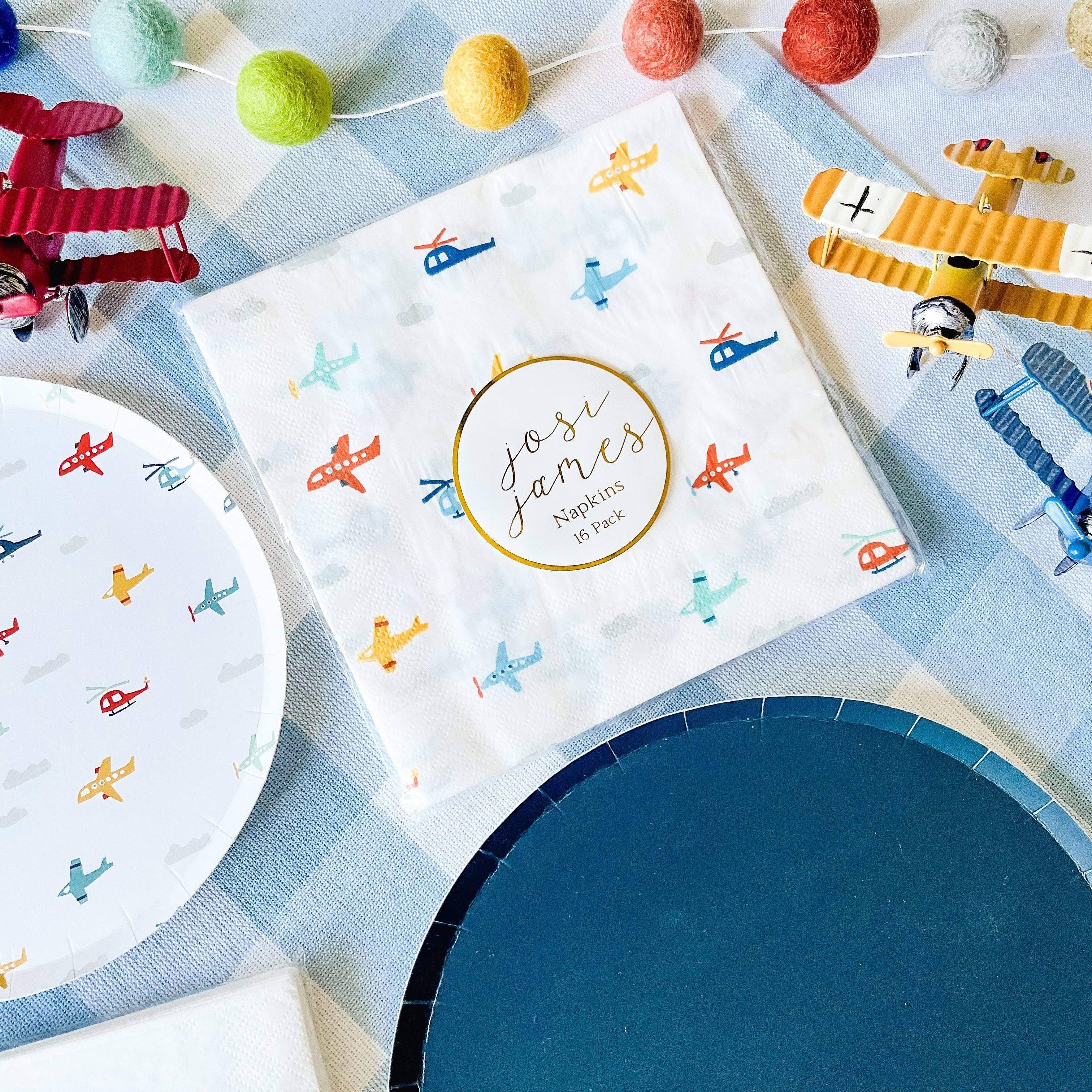 Airplane Paper Plates Napkins Large