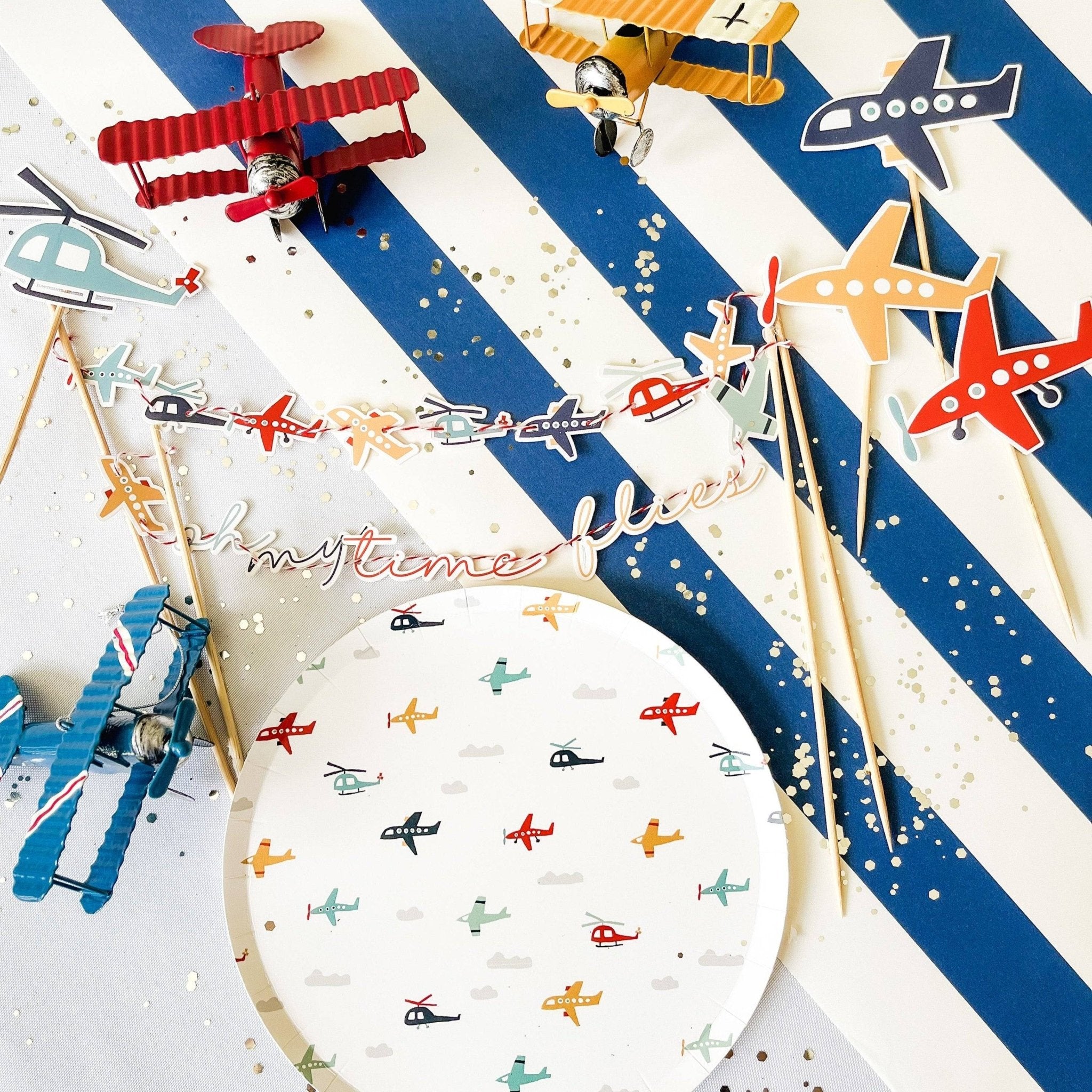 Airplane Cake Topper (x1) - Josi James - Cake Banner