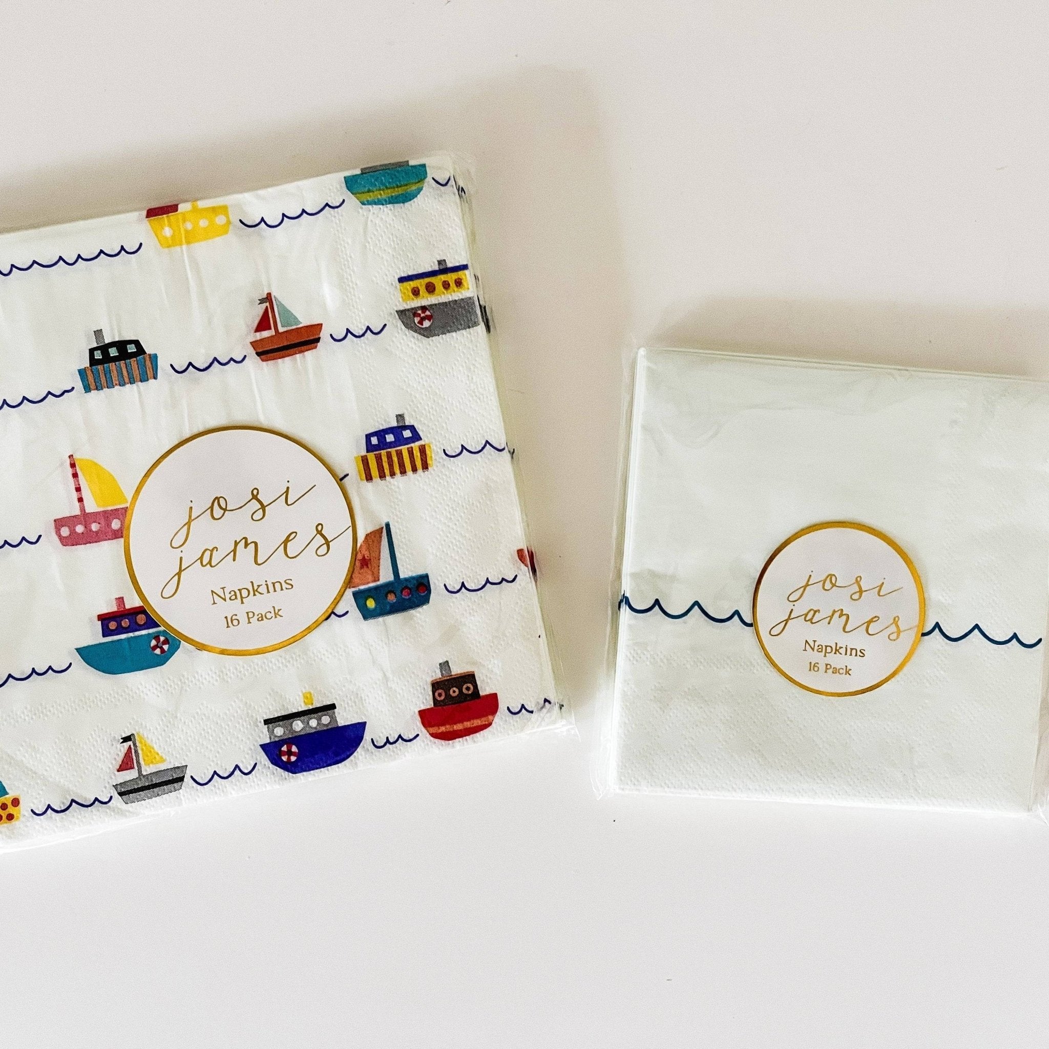 Boat Napkins Disposable Paper Napkins (16pcs) - Josi James - Large Napkins