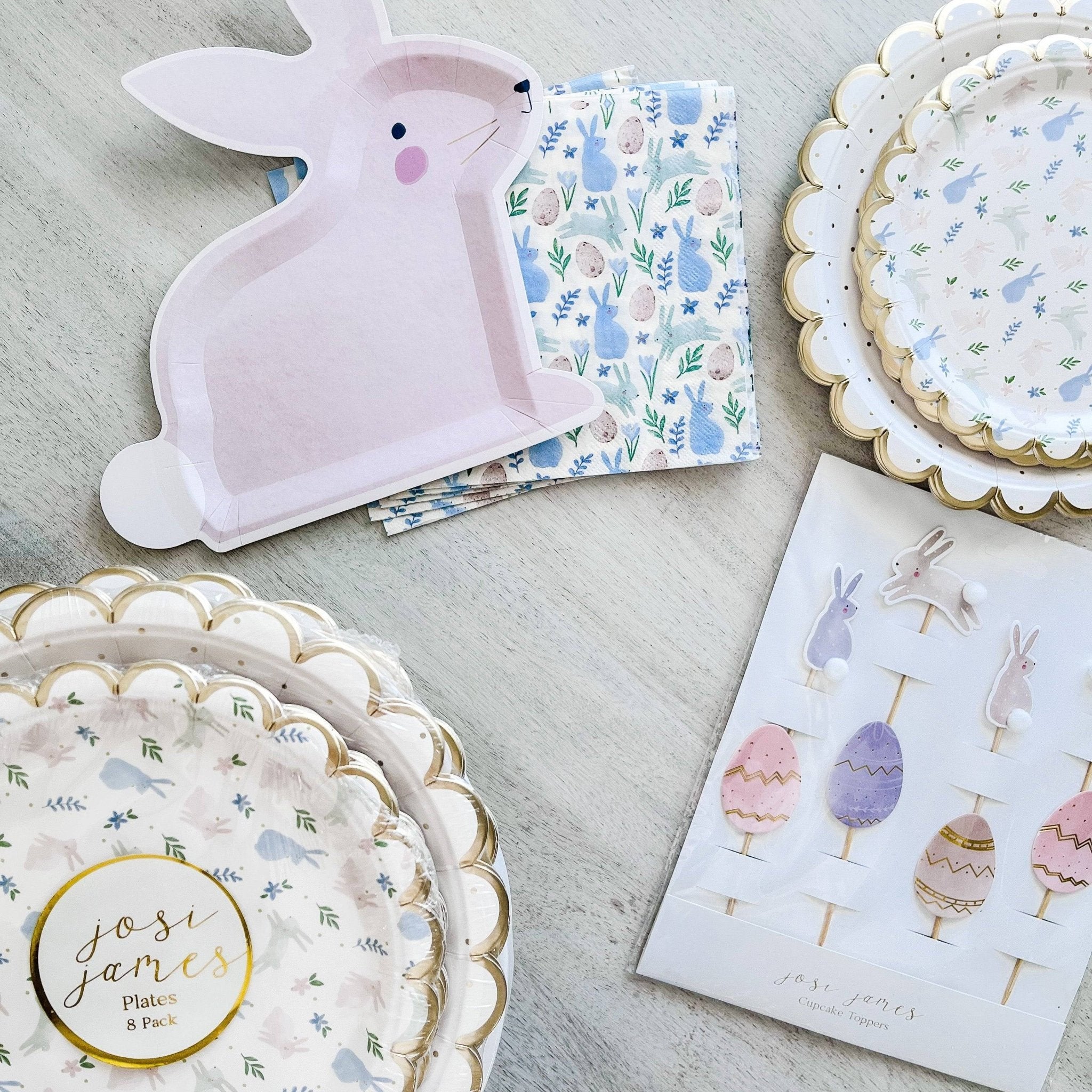 Bunny Dessert Plate (8pcs) - Josi James - Die Cut Plate